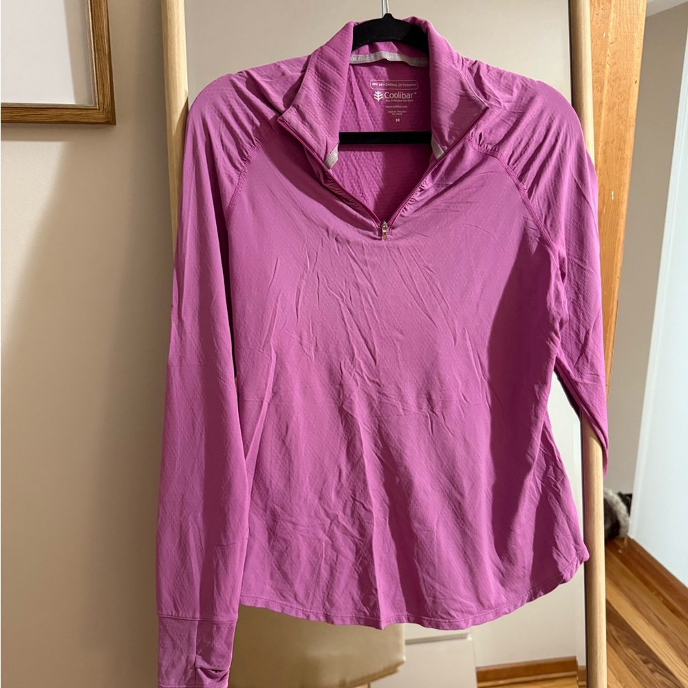 Coolibar Women's Purple Quarter Zip Long Sleeve